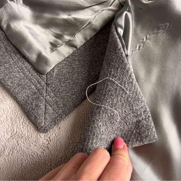 J. Crew Majesty Peacoat Stadium Cloth Nello Gori Wool Double Breasted Coat Gray - Picture 8 of 13